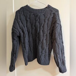 Pink Rose Cable-Knit Sweater